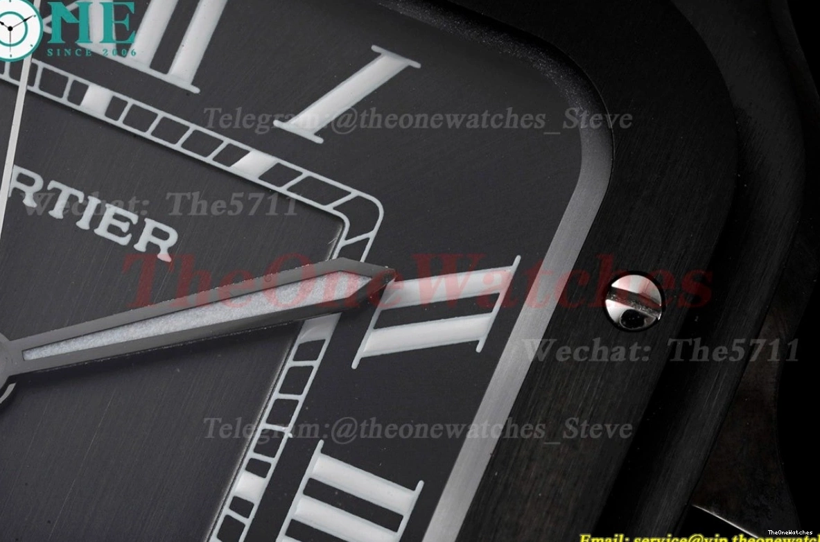 Santos BVF PVD Black Mens 9019 De Cartier XL LE 0418